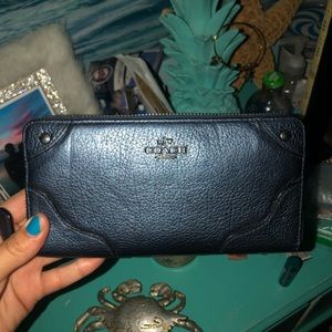 Dark Blue Coach Wallet